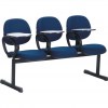 Cadeiras para escritório longarina secretaria executiva com prancheta escamoteável